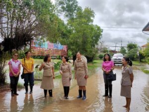 ลงพื้นที่ตรวจสภาพความเสียหายจากฝนตก น้ำท่วม
